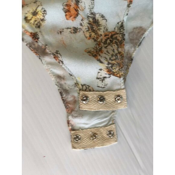 Somedays Lovin Womens Bungalow Floral Print Woven Bodysuit Teddy Size S M - Picture 10 of 12